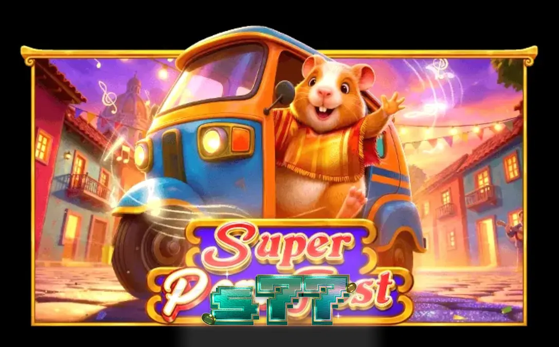 Cena vibrante de uma festa de rua peruana no slot Super Peru Fest